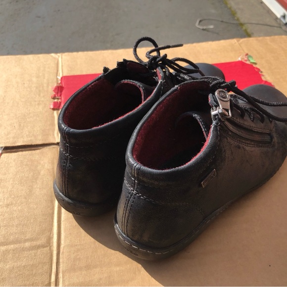 Remonte Womens Black Zip Lace Up Leather Booties Size 39/8.5US - Picture 10 of 14